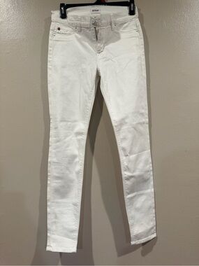 New with Tags Hudson Nico Mid Rise Super Skinny White Jeans Size 26
